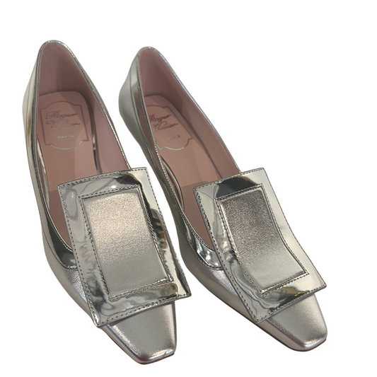 ROGER VIVIER Scarpa ballerina in pelle argento