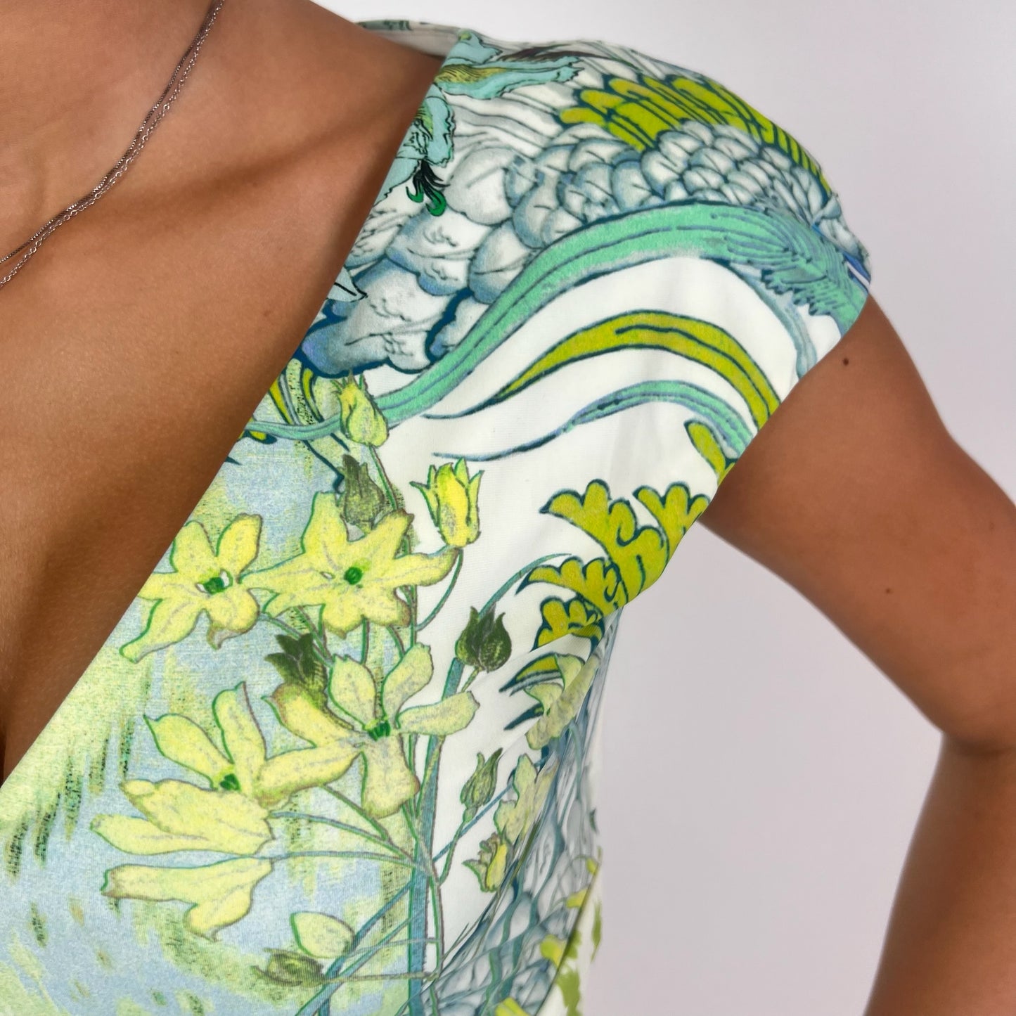RROBERTO CAVALLI Abito tubino fantasia verde
