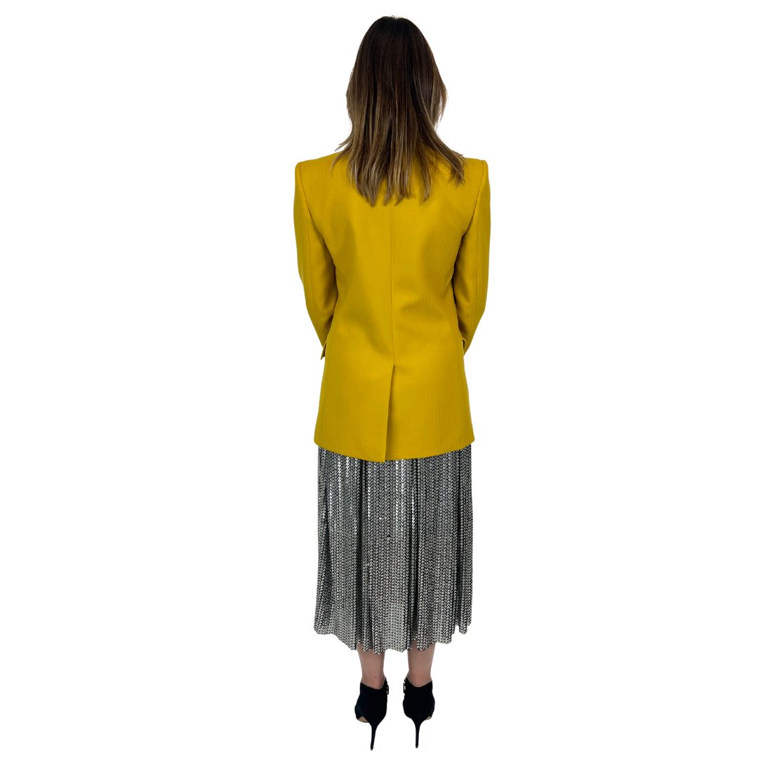 SAINT LAURENT Blazer lungo giallo senape