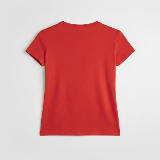 SAINT LAURENT T-shirt in cotone rosso