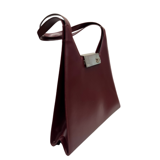SALVATORE FERRAGAMO Borsa in pelle color burgundi