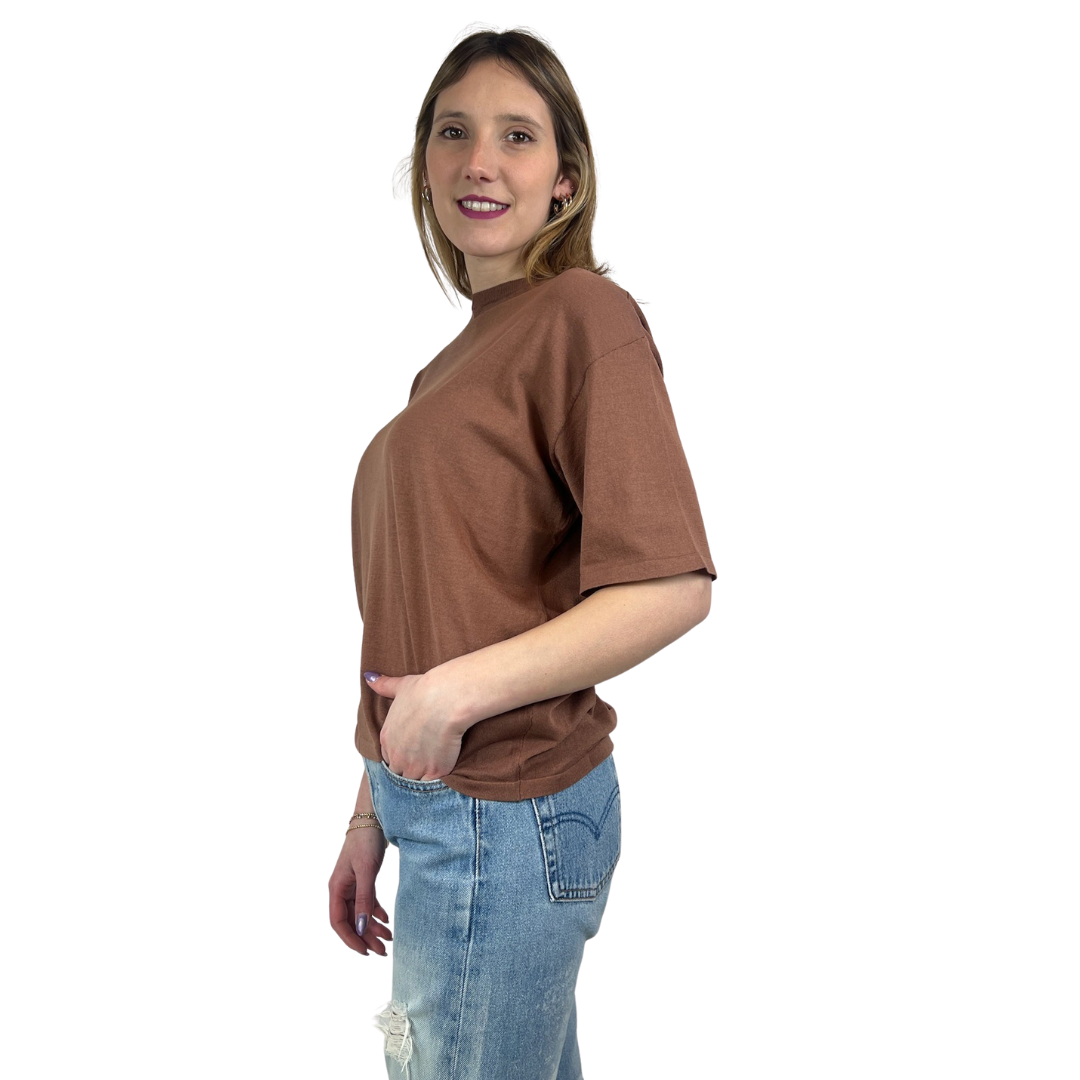 SKILLS MILANO Maglia casacca nude scuro