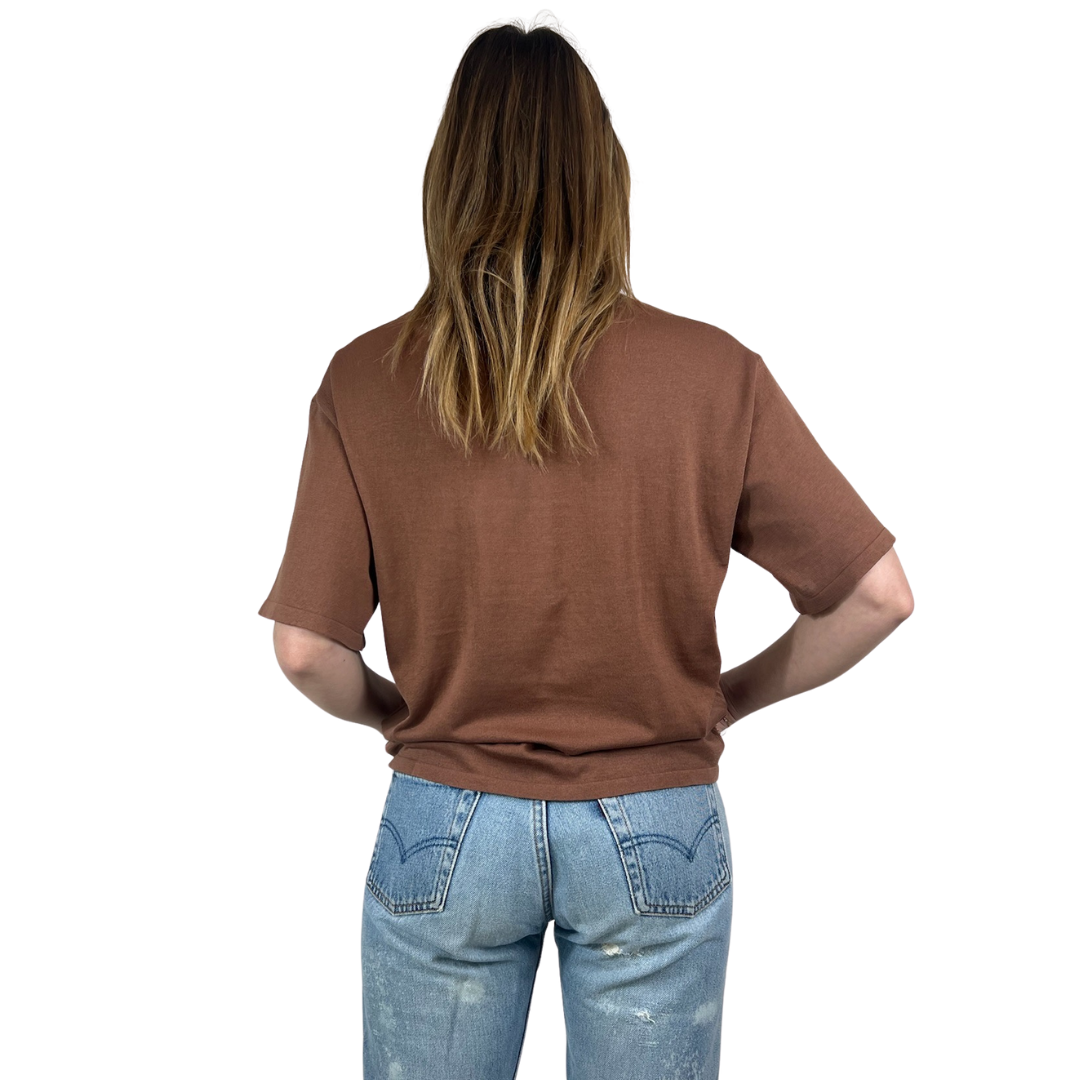 SKILLS MILANO Maglia casacca nude scuro