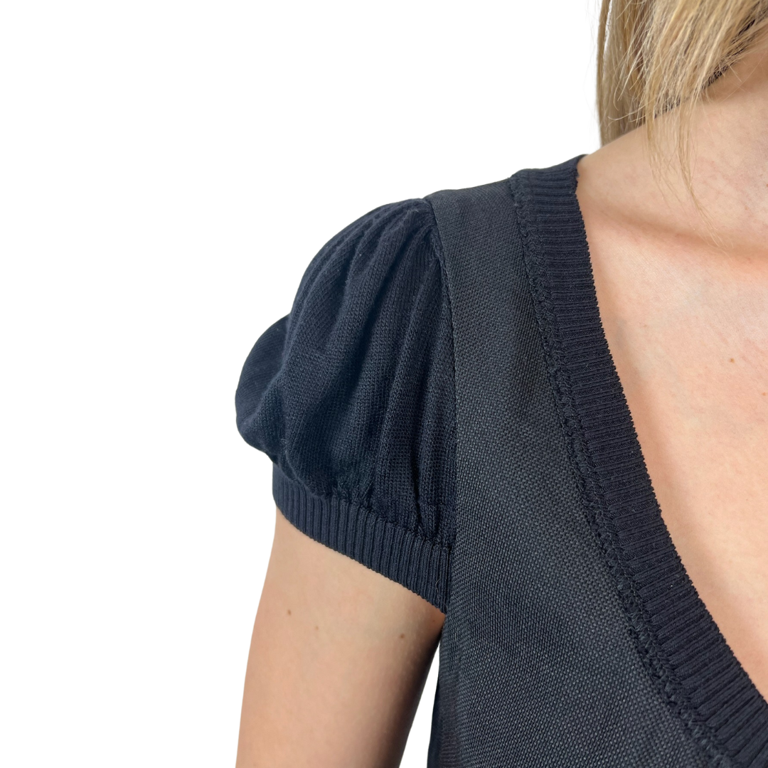 SPORTMAX Abito nero a manica corta
