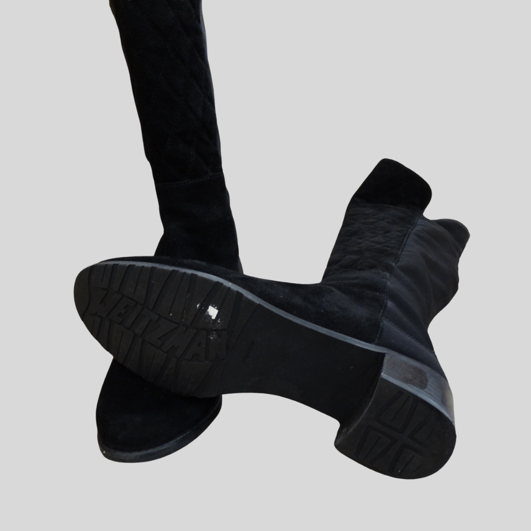 STUART WEITZMAN Stivale gambale alto scamosciato