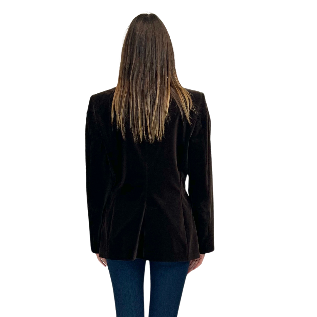 STUDIO CANTARELLI Blazer in velluto liscio marrone