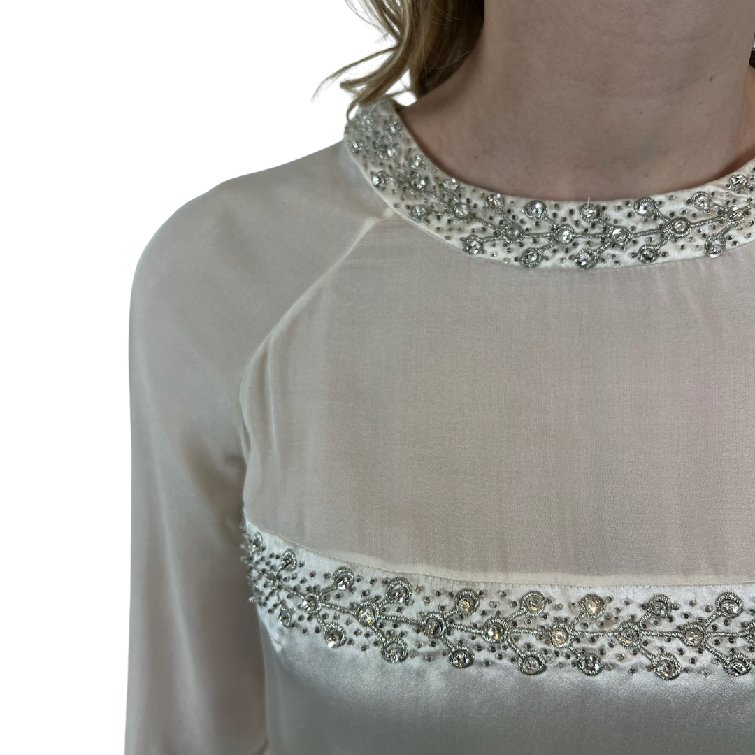 TEMPERLY LONDON Casacca in seta panna