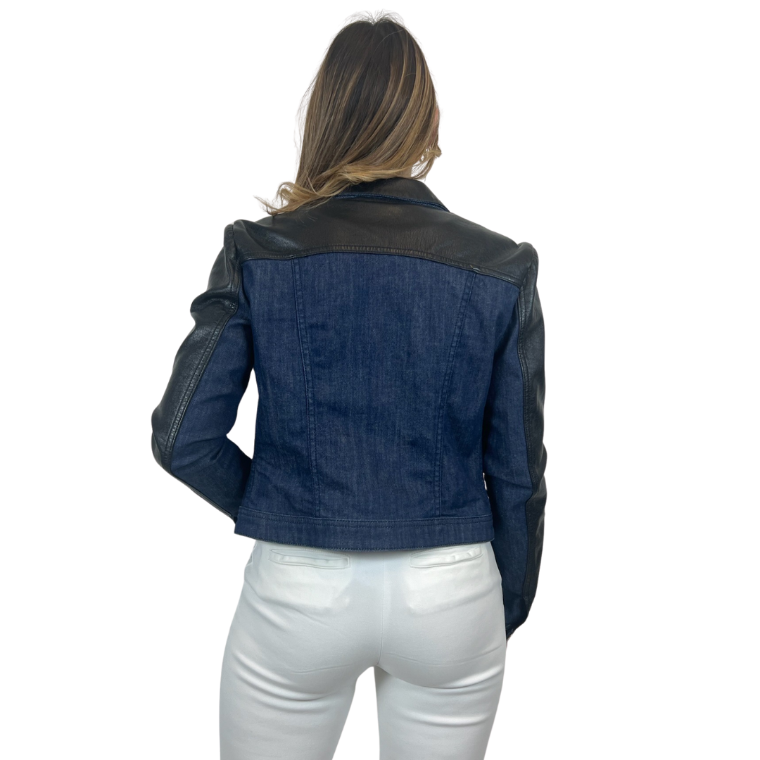 TRUSSARDI JEANS Giacca di jeans e pelle