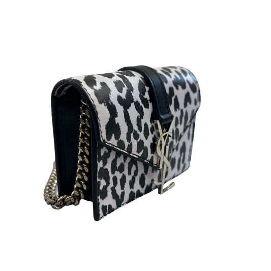 YSL Borsa Cassandra Micro in pelle leopard animalier