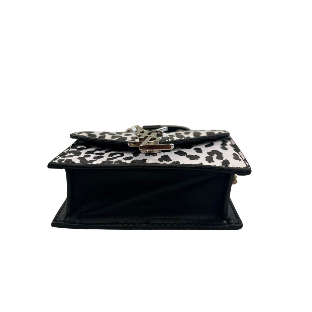 YSL Borsa Cassandra Micro in pelle leopard animalier