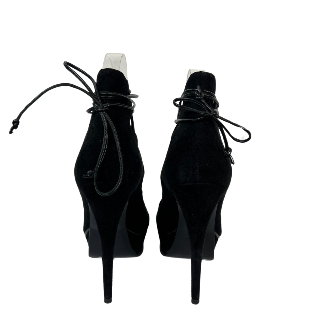 YVES SAINT LAURENT Scarpe sandalo scamosciato nero spuntato