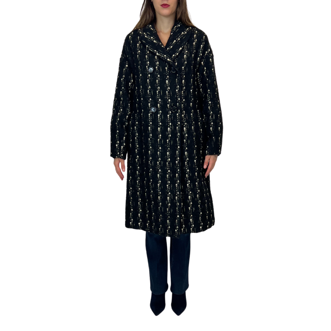 cappotto Aspesi nero e bianco