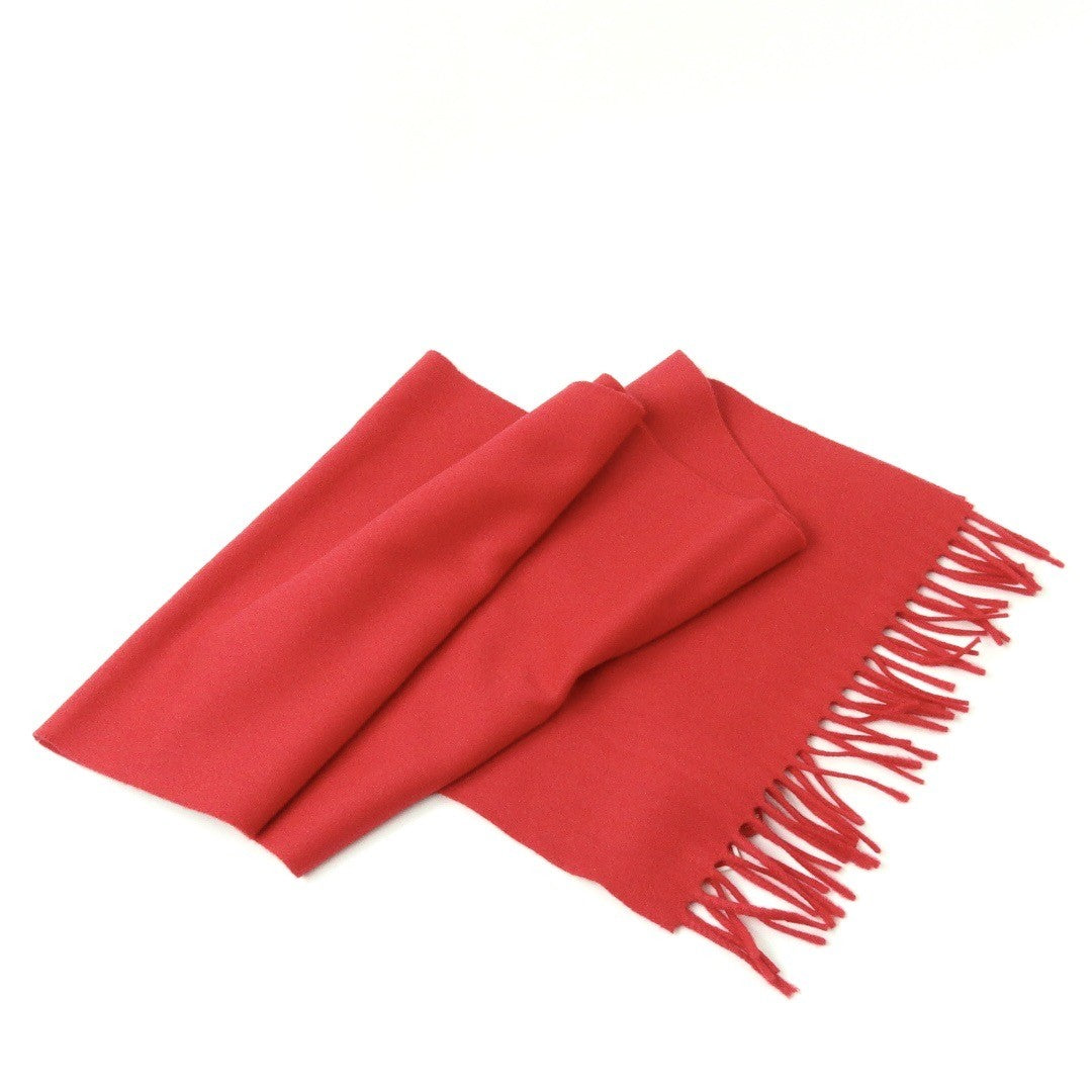 SCIARPA PIACENZA CASHMERE ROSSA CON FRANGE