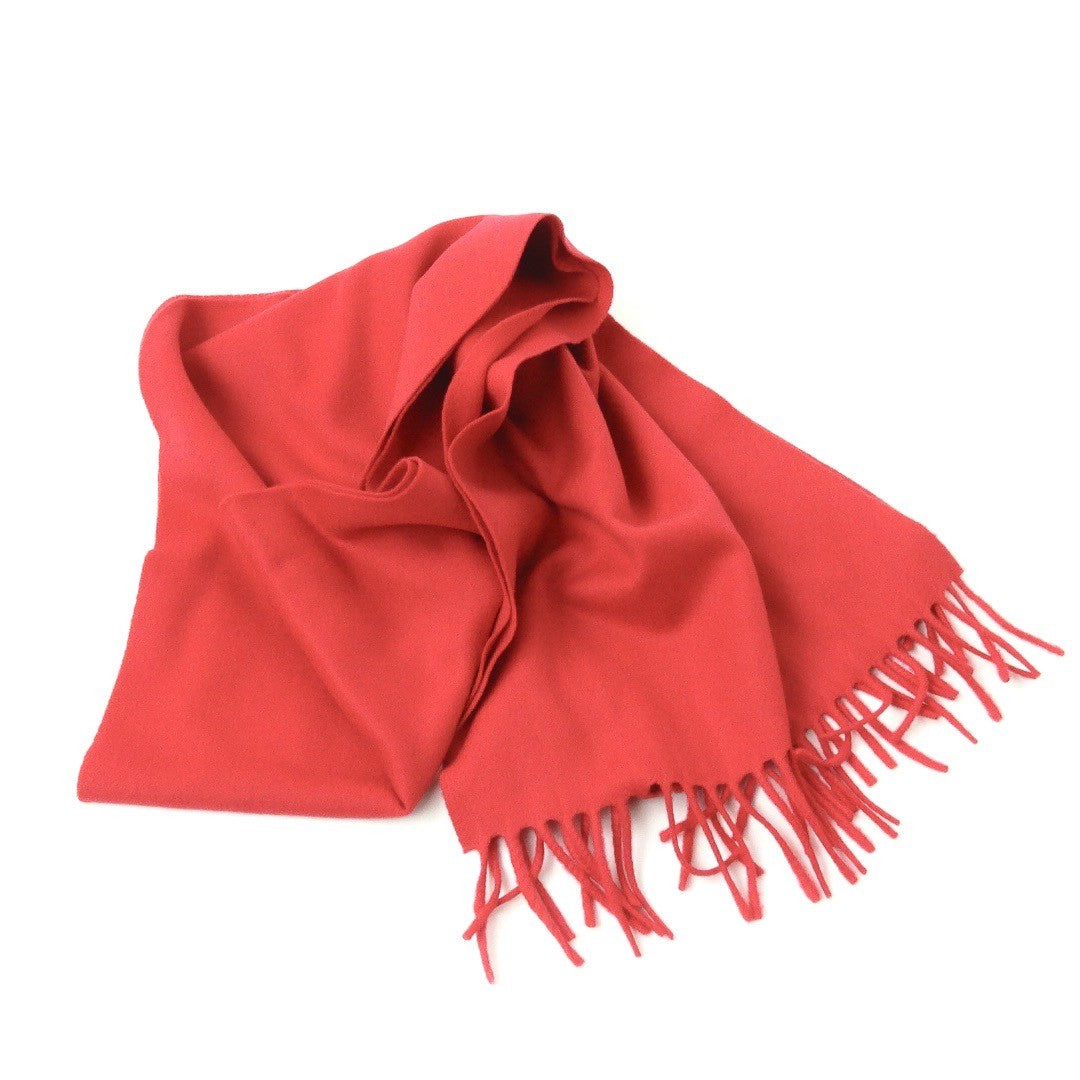 SCIARPA PIACENZA CASHMERE ROSSA CON FRANGE