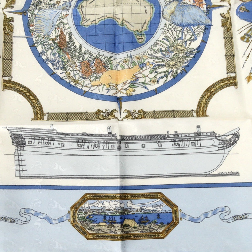 Foulard Hermes azzurro