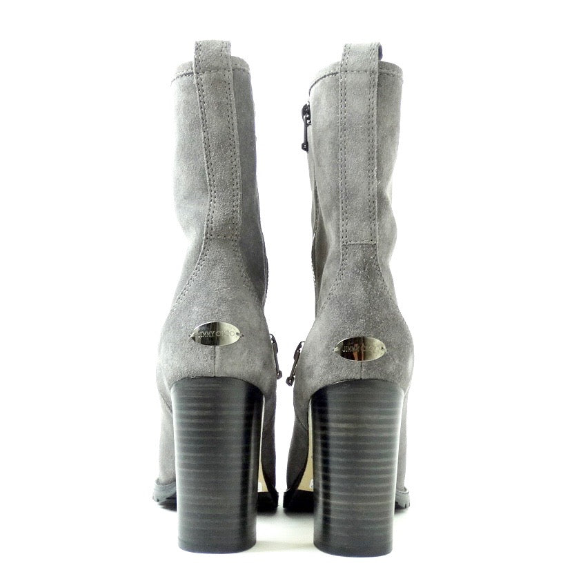 SCARPE TRONCHETTO JIMMY CHOO GRIGIO SFUMATO IN PUNTA