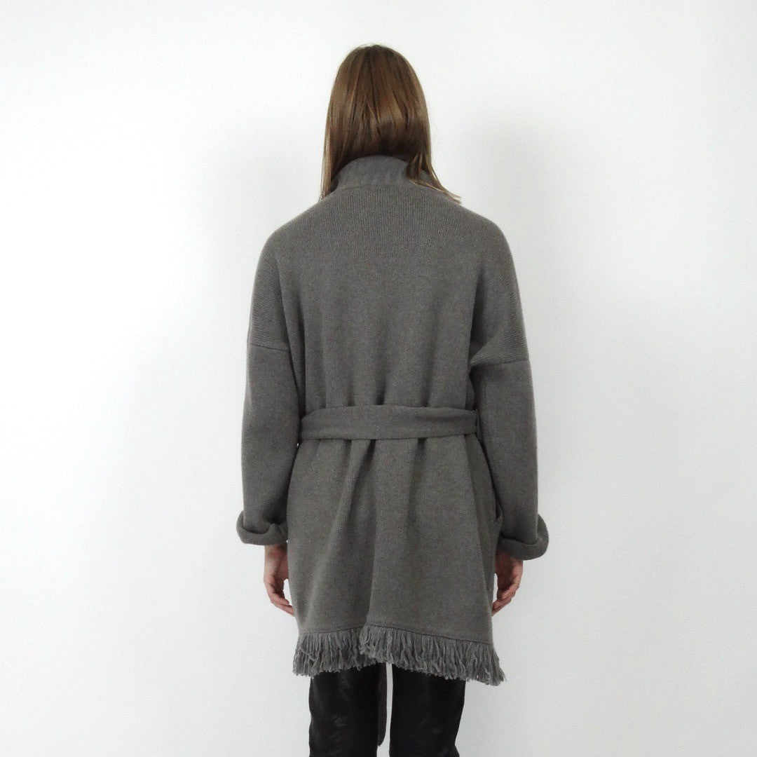 CAPPOTTO CARDIGAN LUNGO SARTORIA CASHMERE TORTORA