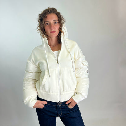 MONCLER Giacca felpa bianca