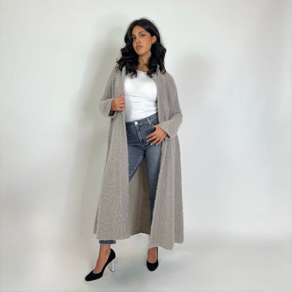 FORTE FORTE Cappotto lungo grigio tortora