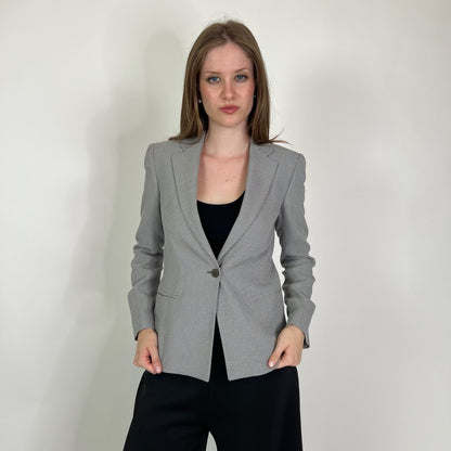 EMPORIO ARMANI Blazer rigato bianco nero