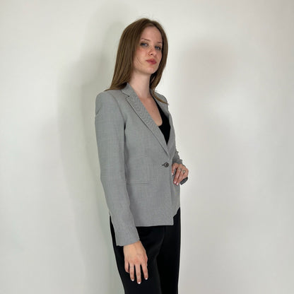 EMPORIO ARMANI Blazer rigato bianco nero