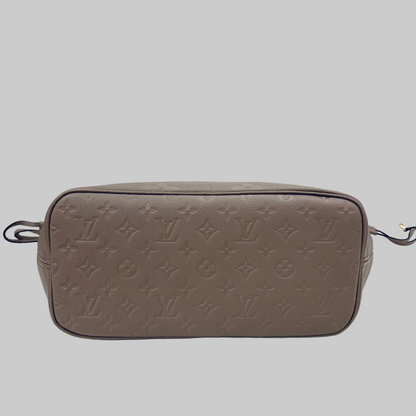 LOUIS VUITTON Borsa Neverfull MM monogram empreinte tortora