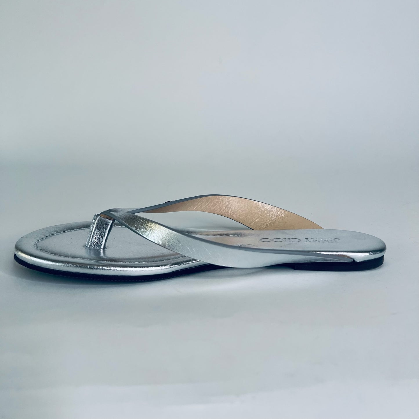 JIMMY CHOO Sandalo infradito argento