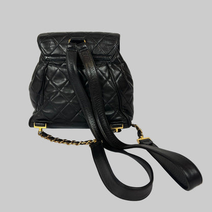 CHANEL Zaino matelassè in pelle d'agnello marrone