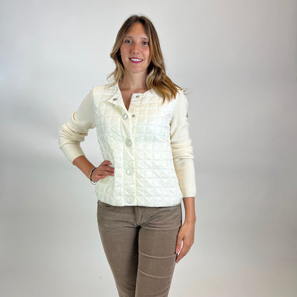 MONCLER  Giacca in maglia con piuminofrontale
