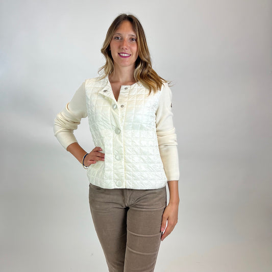 MONCLER  Giacca in maglia con piuminofrontale