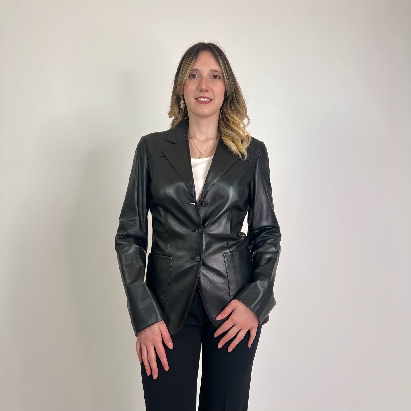 PRADA Blazer in pelle nera