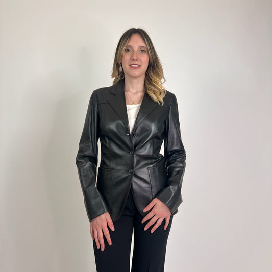 PRADA Blazer in pelle nera