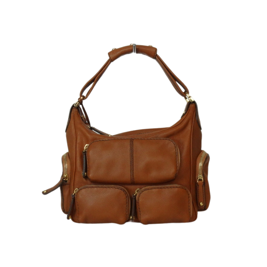 TOD'S Borsa in cuoio con tasche