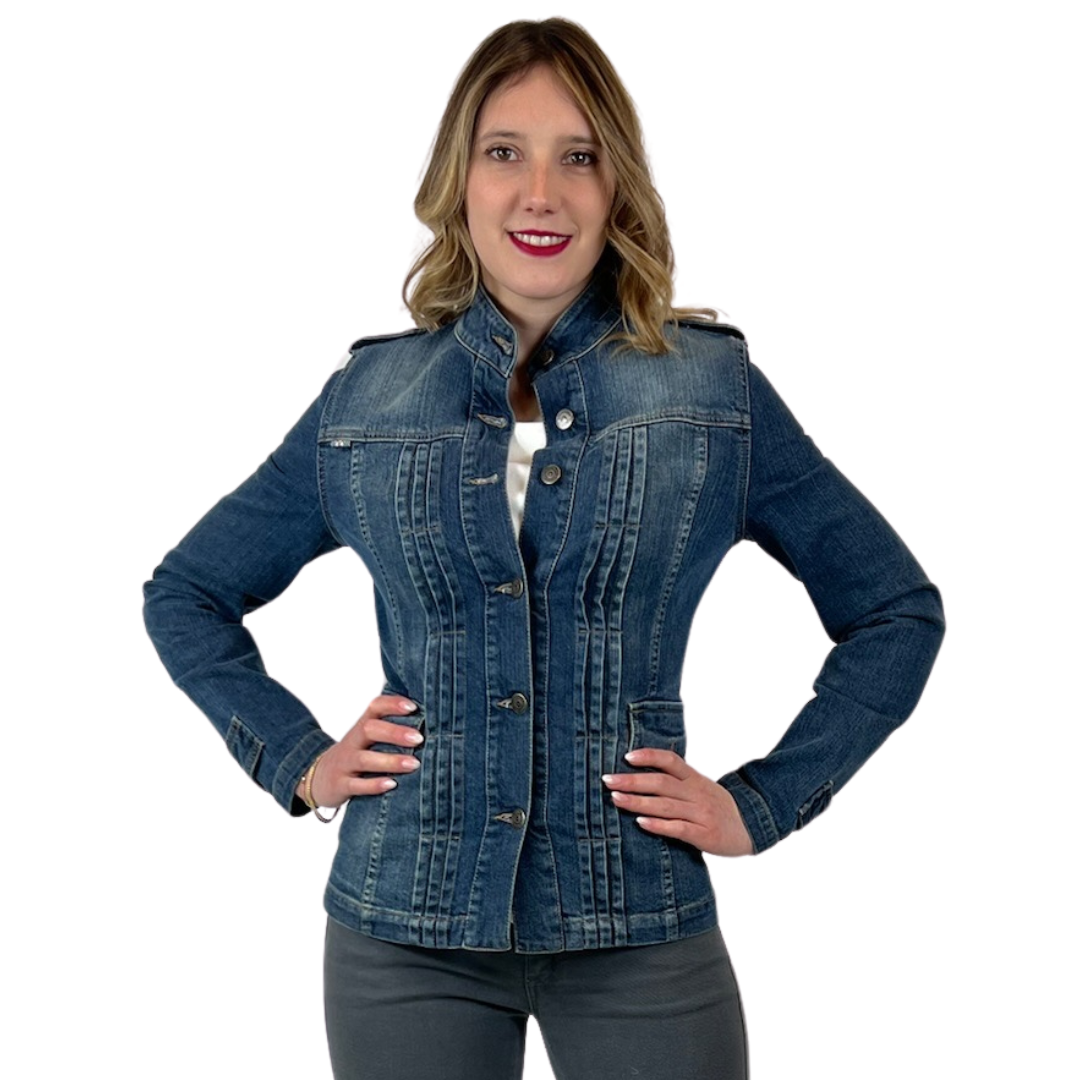 BURBERRY Giacca in jeans sciancrata
