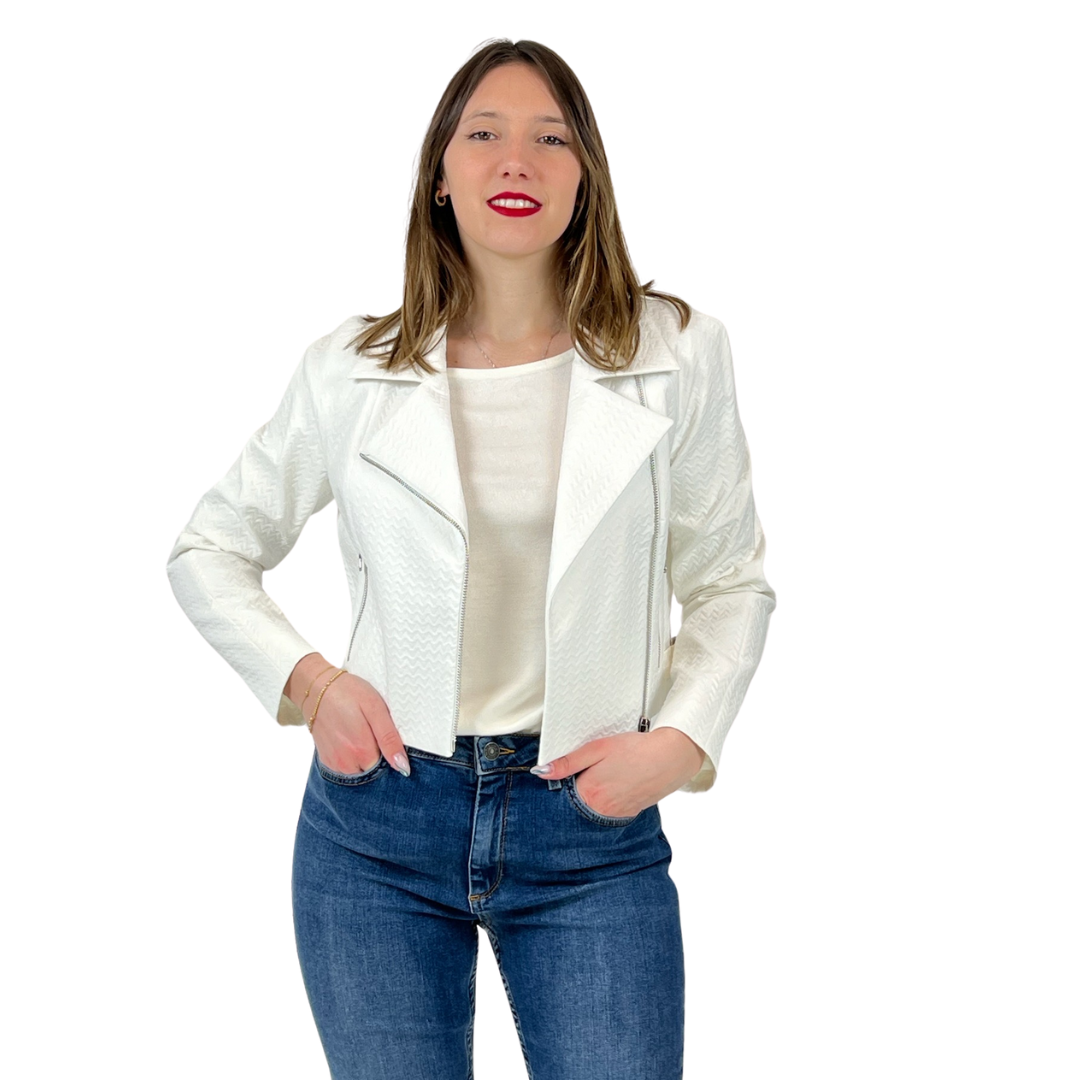 HUGO BOSS Giubbino bianco tramato