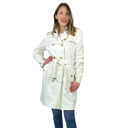 BURBERRY Trench in nylon bianco