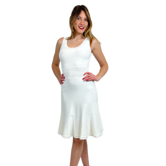 DIANE VON FURSTENBERG Abito bianco elasticizzato