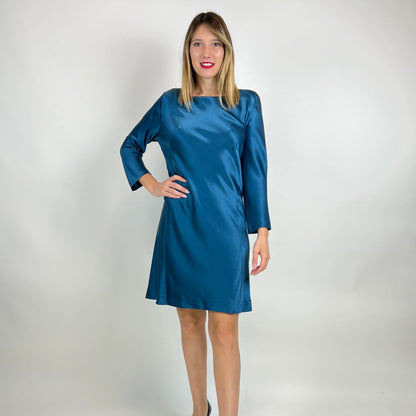 ALBERTA FERRETTI Abito turchese con apertura posteriore