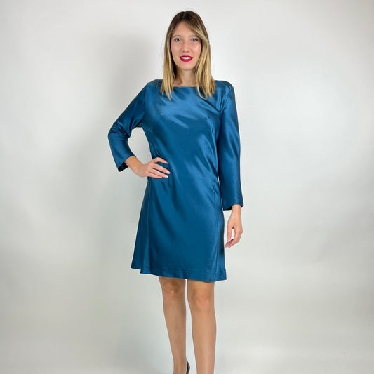 ALBERTA FERRETTI Abito turchese con apertura posteriore