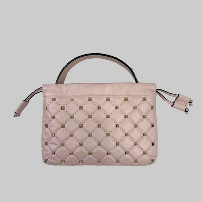 VALENTINO Borsa "Rockstud Spike" in pelle rosa chiaro