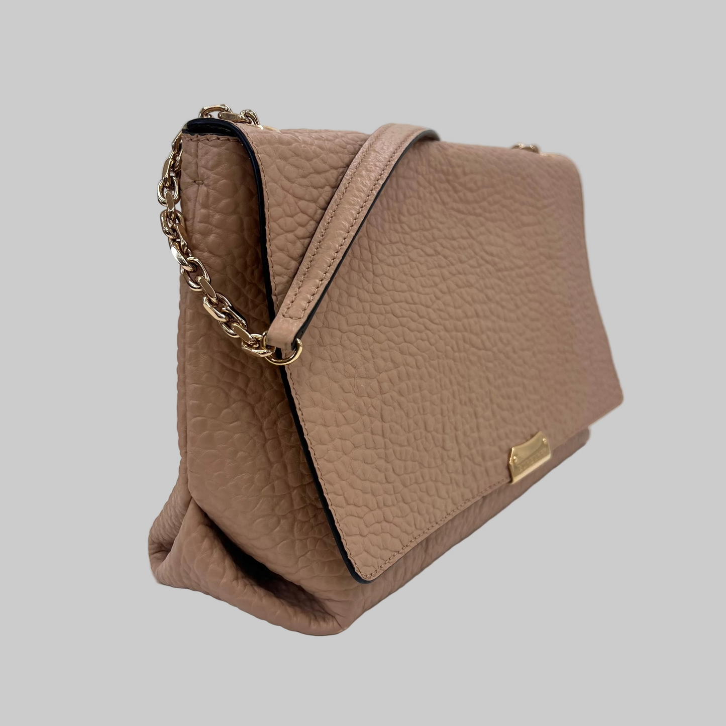 BURBERRY Borsa in pelle beige "Mildenhall"