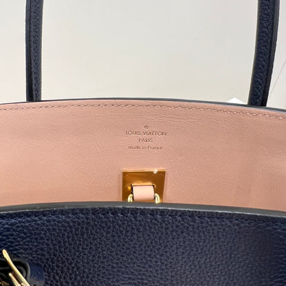 LOUIS VUITTON Borsa Milla MM in pelle martellata blu