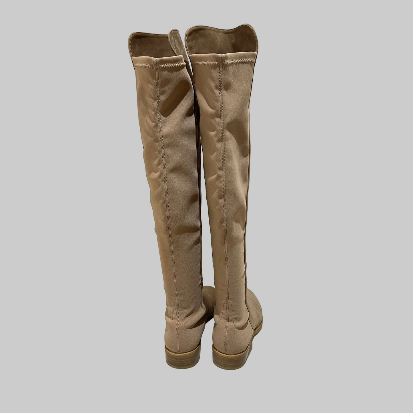STUART WEITZMAN Stivale alto beige elasticizzato