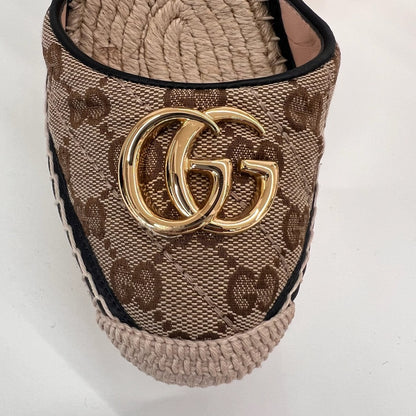 GUCCI Zeppa Marmont in tessuto GG beige