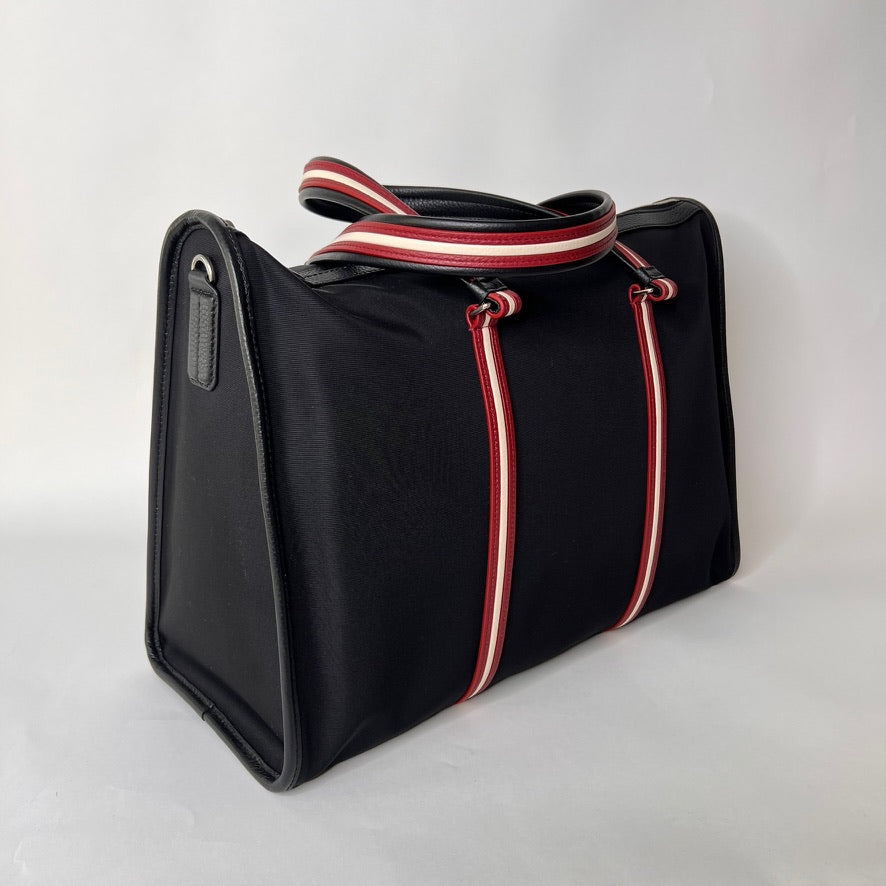 BALLY Borsone da viaggio in nylon nero