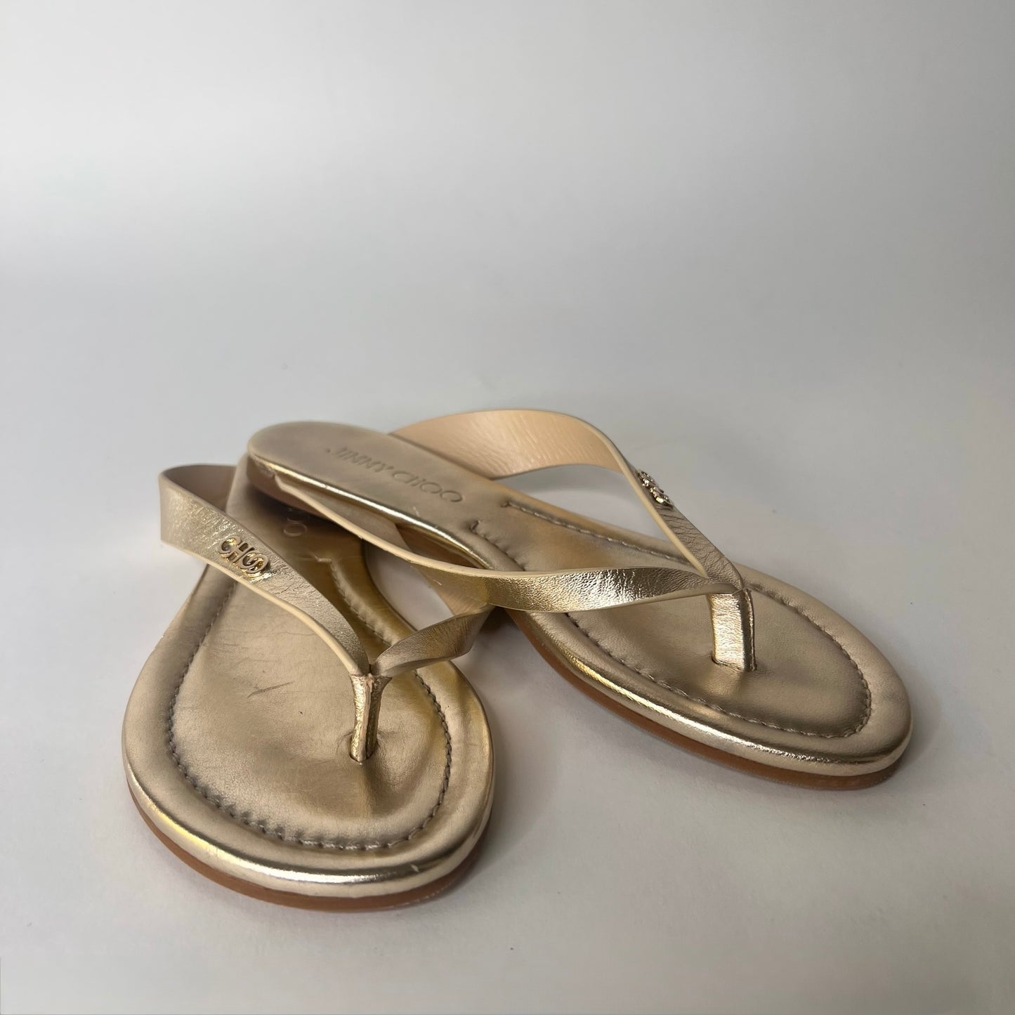 JIMMY CHOO Sandali infradito oro chiaro