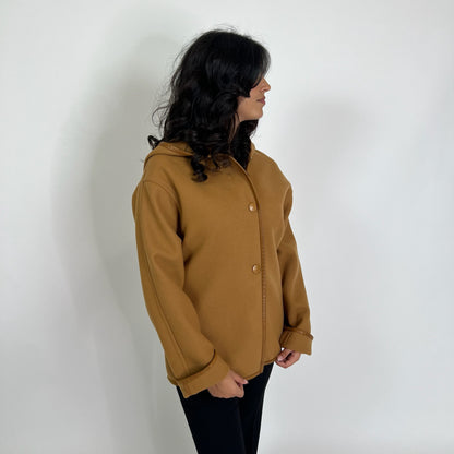 CHLOE' Caban Vintage nocciola con profili in pelle