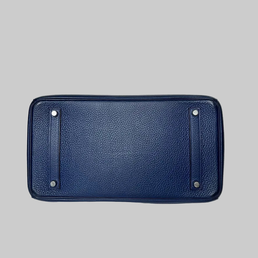 HERMES Borsa Birkin 35 bluette in pelle togo