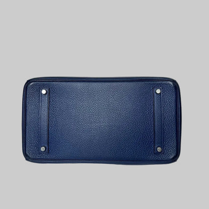 HERMES Borsa Birkin 35 bluette in pelle togo