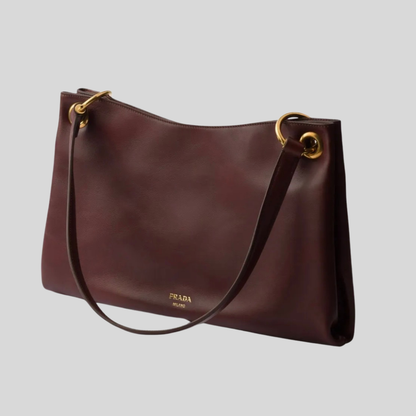 PRADA Borsa Etude in pelle marrone